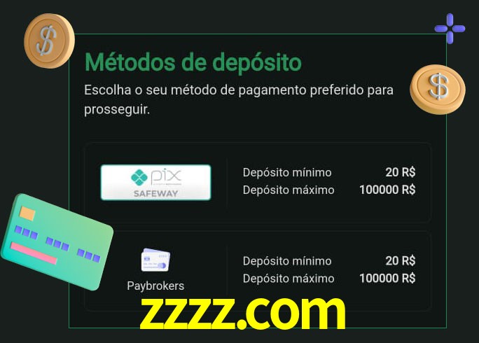O cassino zzzz.com oferece uma grande variedade de métodos de pagamento